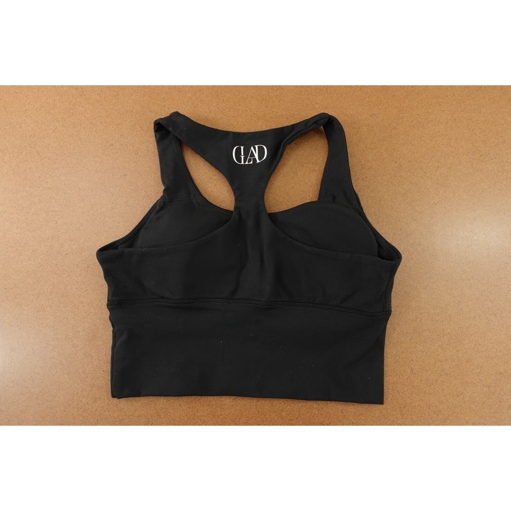 GLAD Womens Size Medium Black Pullover Racerback Sports Bra - Picture 5 of 7